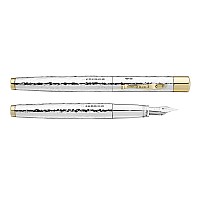 Yard O Led The Grand Sterling Silver Martelé Fountain Pen - Vulpen